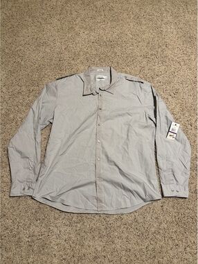 Calvin Klein Men's Button-Up Dress Shirt XXL Gray
